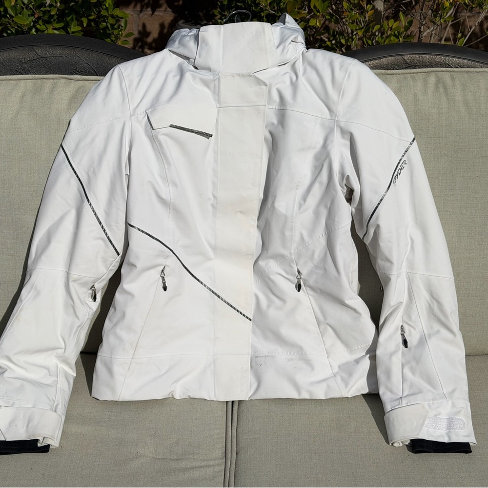 Spyder White Ski & Snow Jacket